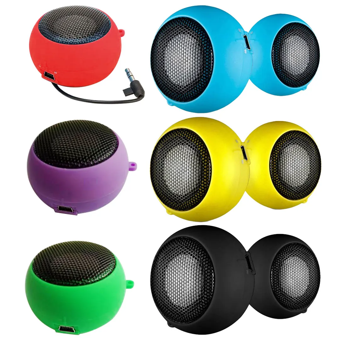 Portable Mini Speaker Mp3 Music Loudspeaker Player Outdoor 3.5mm Wired