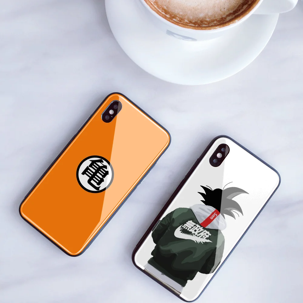 Чехол для телефона Dragon Ball DIY для iPhone 5 5S E 7 8 6 S Plus capa, закаленное стекло, чехол для телефона iPhone 11 Pro X XR XS MAX