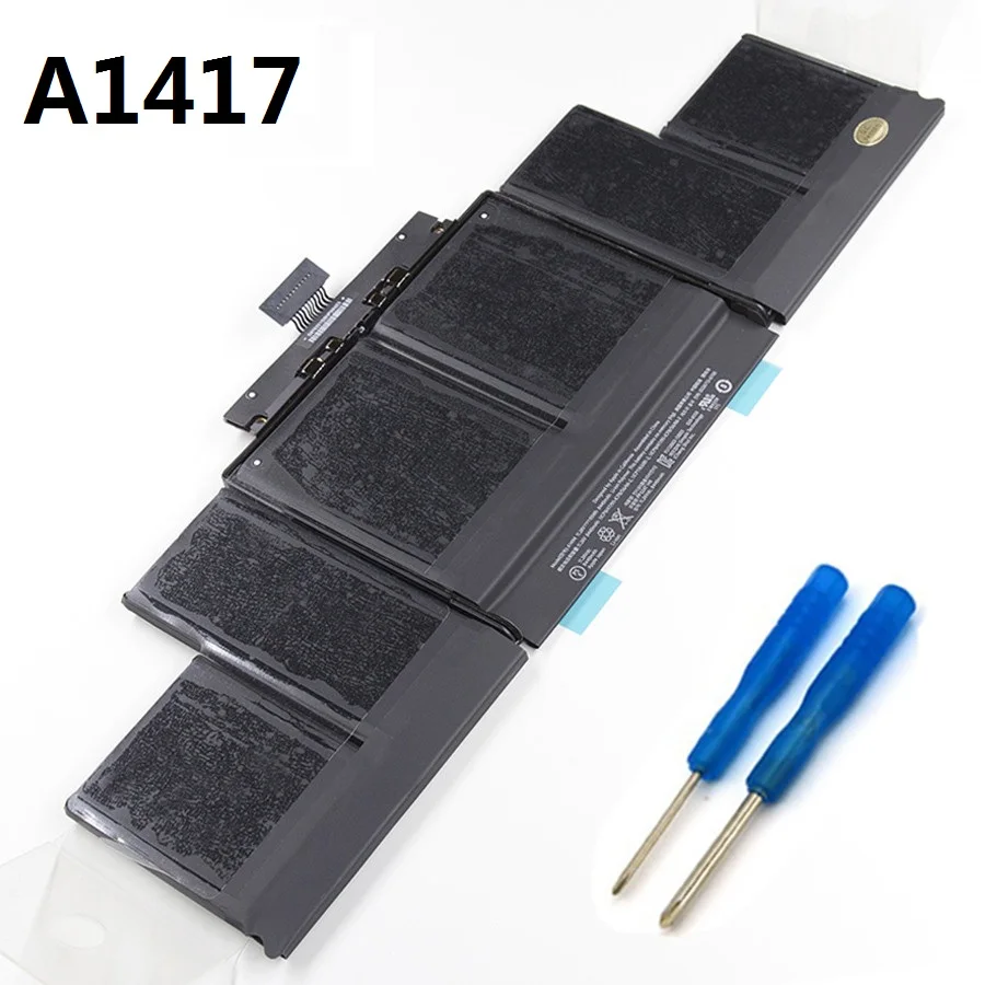Pаспродажа 11,26 V 95wh Оригинальный аккумулятор для ноутбука A1417 для Apple Macbook Pro retina 15