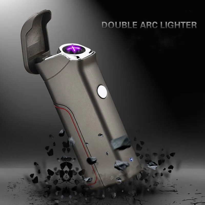 

Latest Usb Charge Arc Lighter USB Windproof Personality Electronic Cigarette Lighters Novelty Electric Smoke Cigarette Lighter