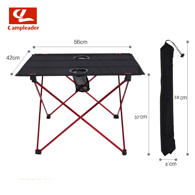 2016 New 0.7kg Outdoor Folding Table Ultra-light Aluminum Alloy Structure Portable Camping Table Furniture with Bottle placed 