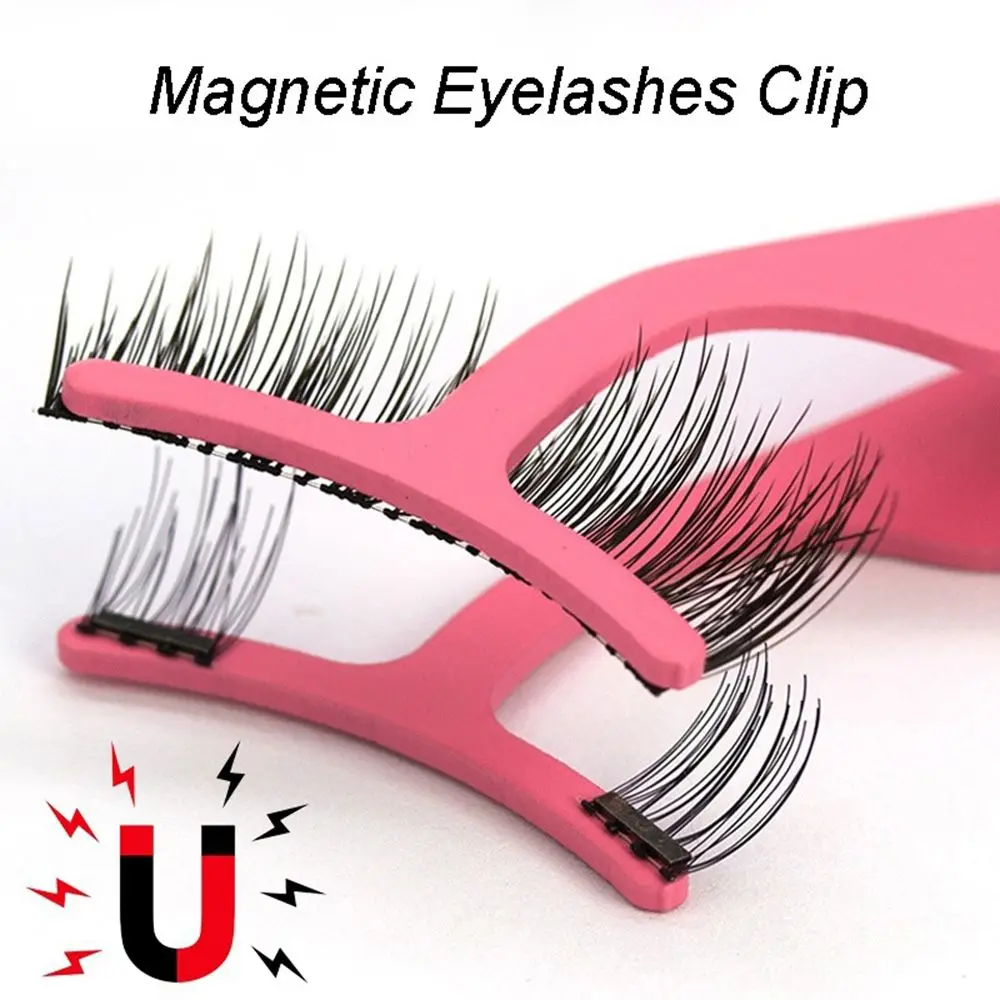 

1PC Magnetic False Eyelashes Extension Applicator Stainless Steel Fake Lashes Curler Tweezers Clip Clamp Makeup Beauty Tool