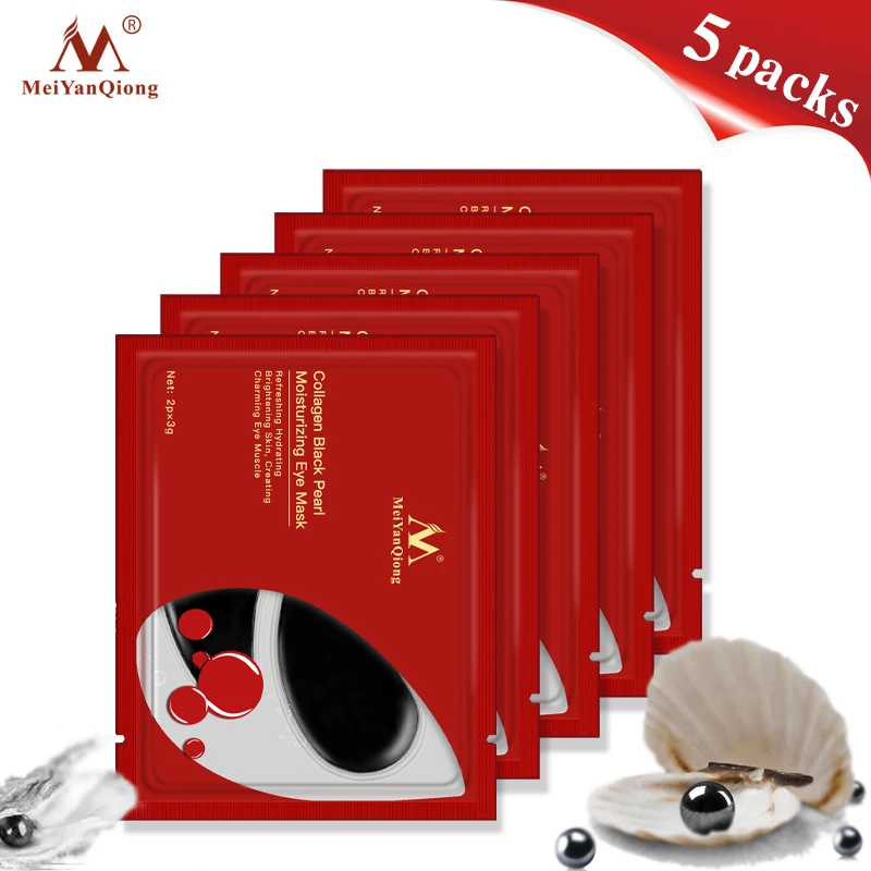 

2019 New Collagen Eye Mask Black Pearl Crystal Anti Wrinkle Eye Patches Anti-aging Moisturizing Dark Circles Eye Mask Care