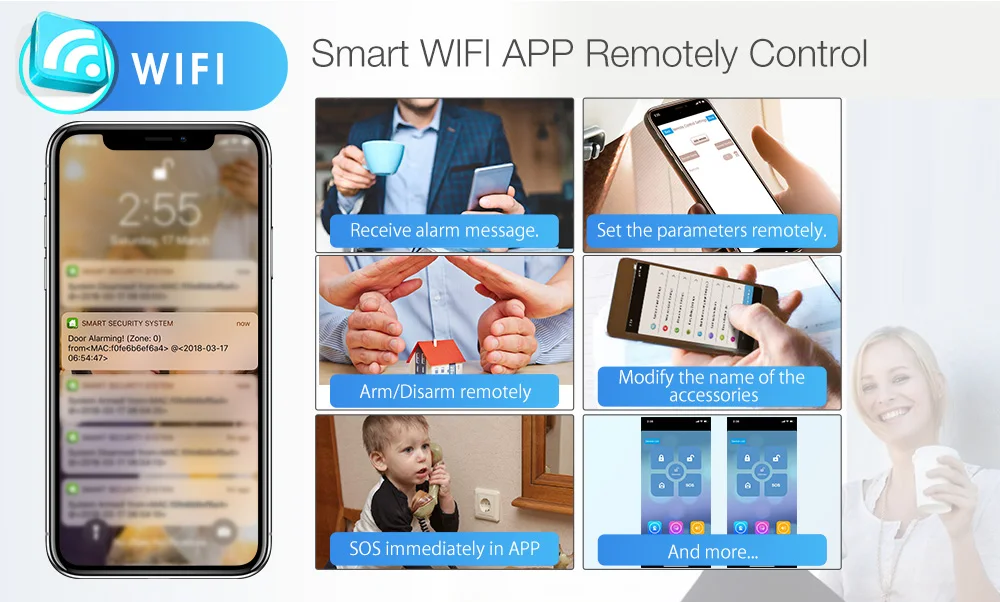 DIGOO DG-HAMA All Touch Screen 3G Version Smart Home Security Alarm System Kits Support APP Control Amazon Alexa