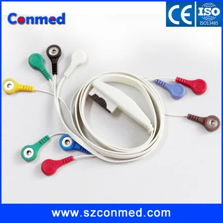 Mortara 10 lead Holter ECG cable holter cable,TPU material, snap plug