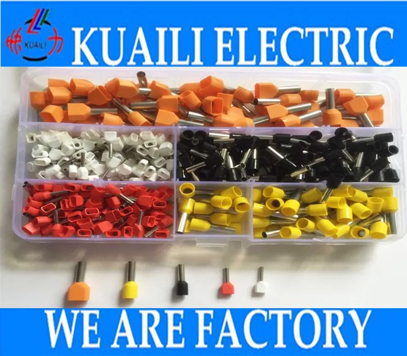 

400PCS Wire Copper Crimp Connector terminator Insulated Cord Pin End Terminal