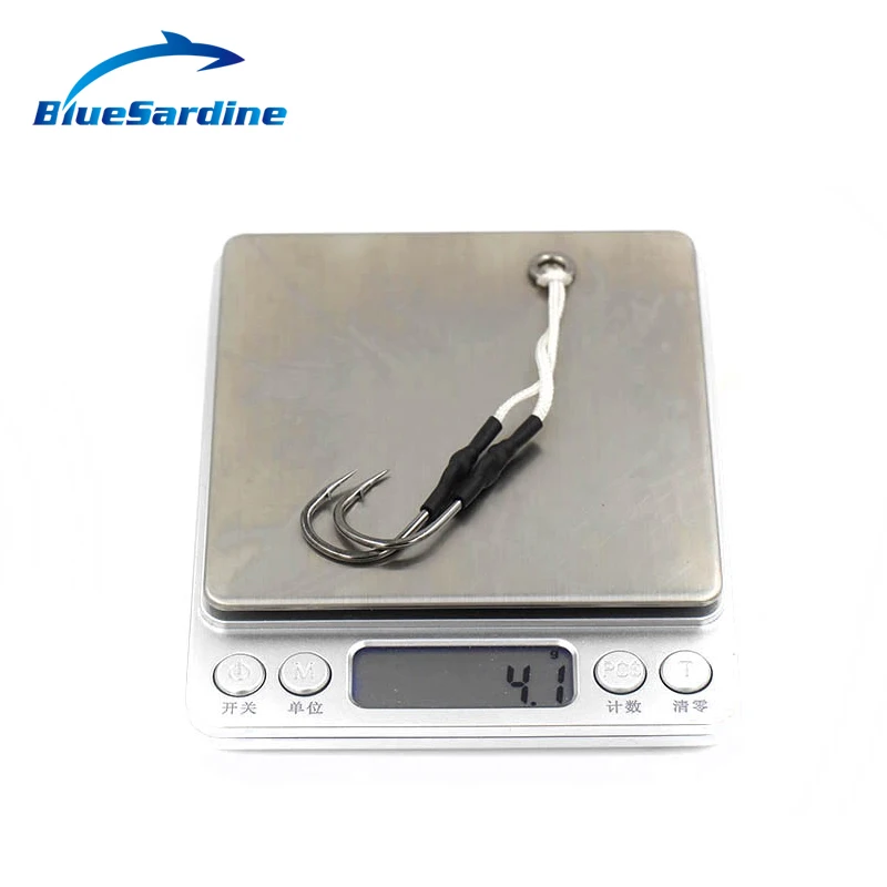 Рыболовные крючки BlueSardine из высокоуглеродистой стали 10 шт. в комплекте