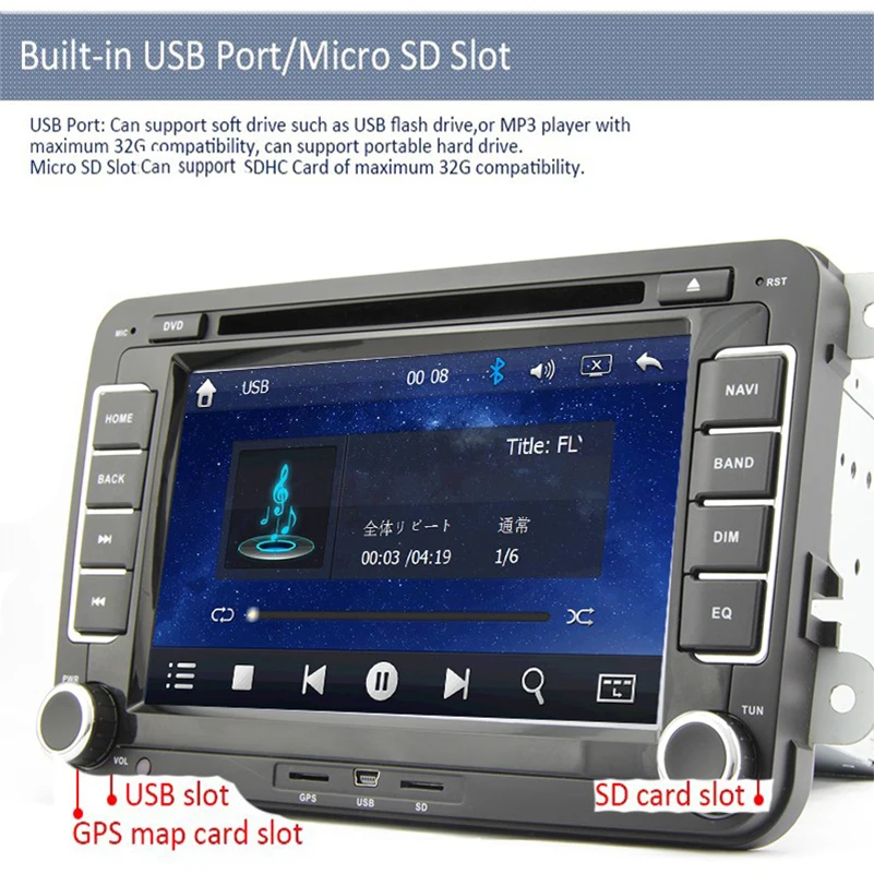 Clearance 7 " 2din Car DVD for VW GOLF 5 Golf 6 POLO PASSAT CC JETTA TIGUAN TOURAN EOS SHARAN SCIROCCO TRANSPORTER T5 CADDY with GPS 2