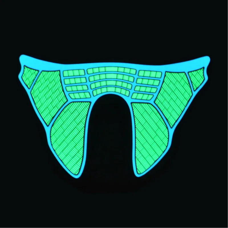 Mask LED Festival Party Masks Luminous Flashing Face Mask Party Sound Control Halloween Clothing Terror Helmet Fire