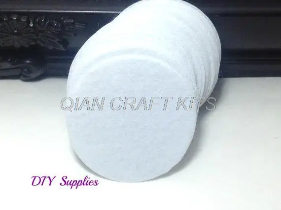 1200pcs white or black 2 inch(50mm) bulk felt circles, headband supplies, pre cut felt circles, wholesale felt backing