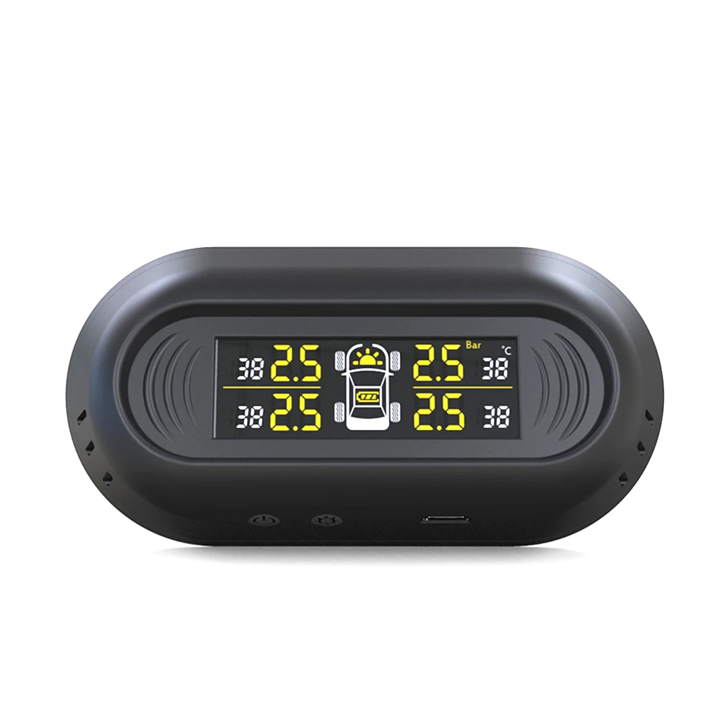 

Solar Power charger Car TPMS Tire Pressure Alarm Monitoring System Tyre Pressure Sensor Auto Security Alarm monitor System DY343
