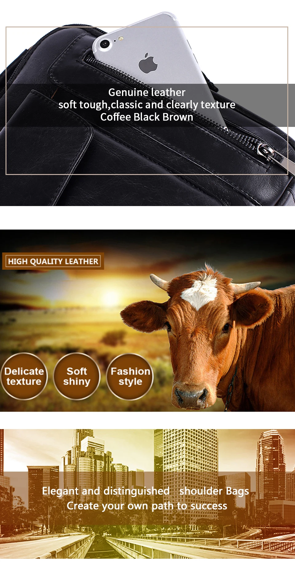 WESTAL Genuine Leather Men's Bags Crossbody Bags Flap Male Messenger Bag Men Leather Small Ipad Holder Shoulder Bag naturally 8211_01 (2)