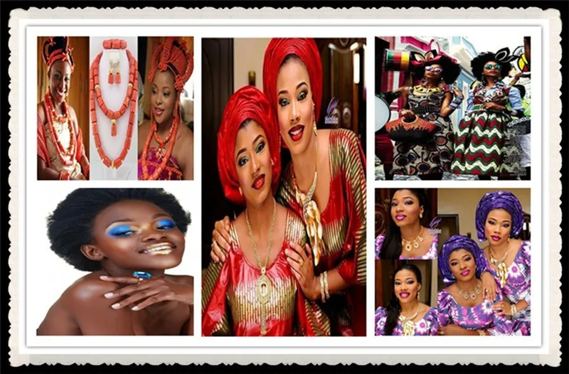 Африканские большие ювелирные наборы, свадебные вечерние Ювелирные наборы, 24k золотые ювелирные наборы, африканские женские модные ожерелья и браслеты