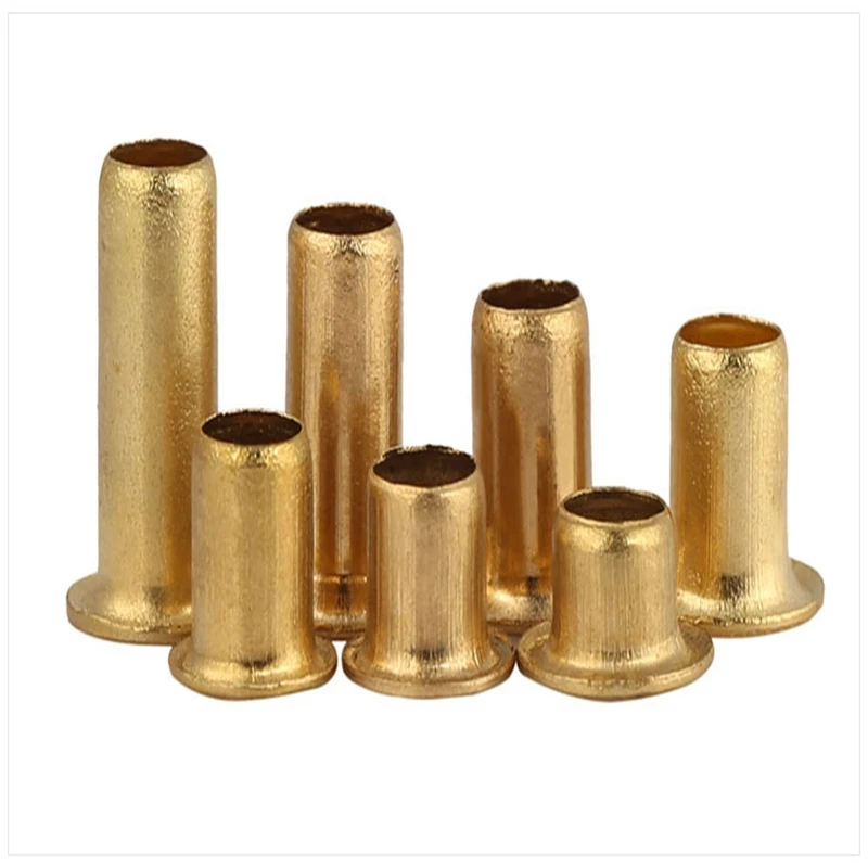 500pcs Brass cork button rivets hollow copper M1.7in Rivets from Home