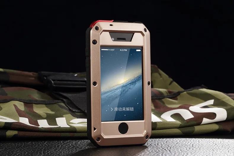 Сверхпрочная защита Doom армированный металлический алюминиевый чехол для телефона для iPhone 6S 7 8 Plus xr Xs max 4S 5SE 5C противоударный пылезащитный чехол