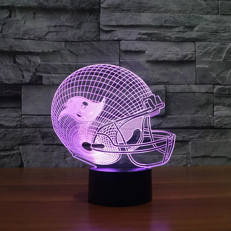 

3D led illuminate night light Tampa Bay Buccaneers football team cap helmet