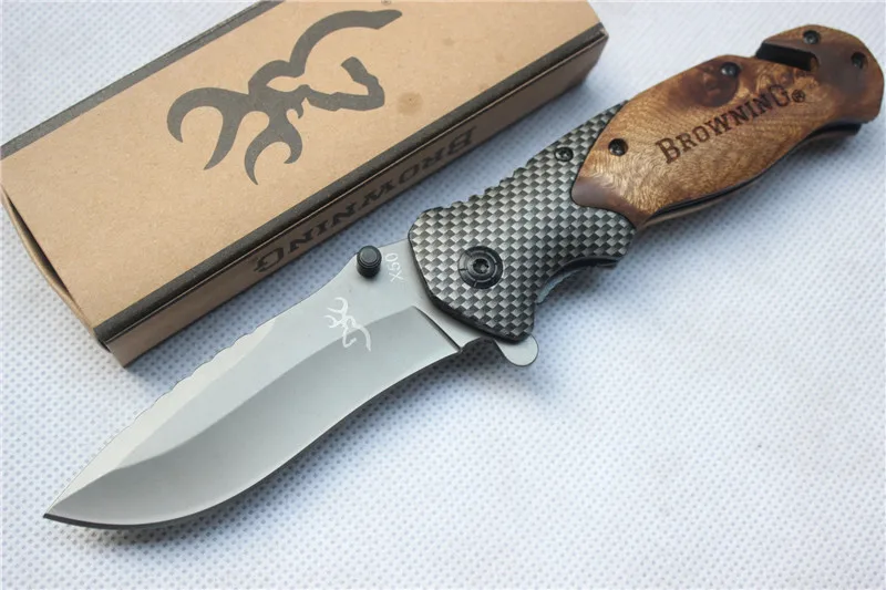 Tactical knife Browning X50 Folding Knife Steel Blade Wood ...