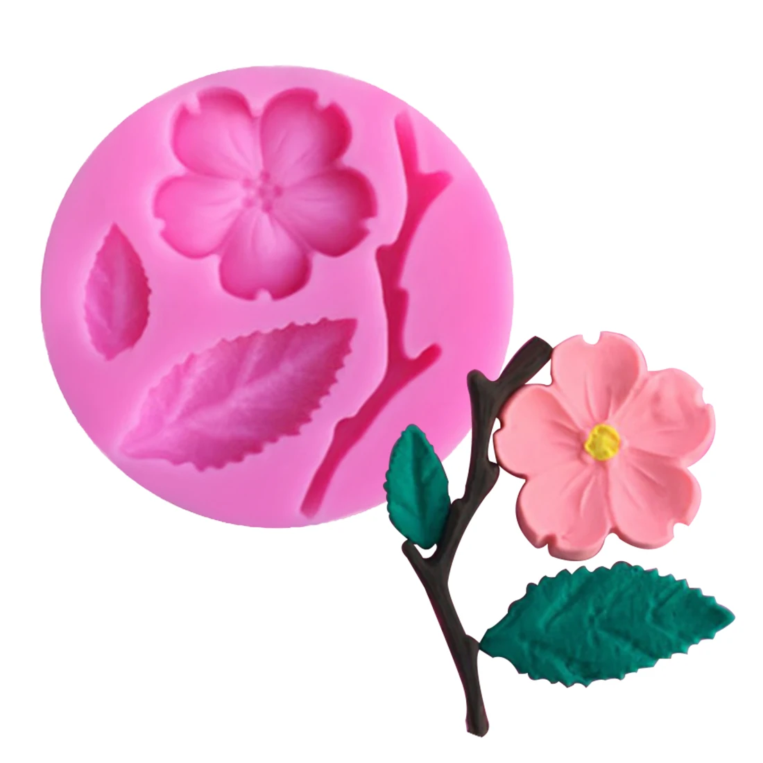 

Pastry Tool 1PC Silicone Mold Peach Blossom Shape Fondant Chocolate Soap Mold Cake Stencils Candy Moulds Kitchen Supplies Baking