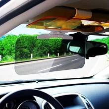 2 в 1 автомобильный солнцезащитный козырек HD анти Солнечный свет ослепительные очки день ночное видение зеркало для вождения УФ складной откидной козырек