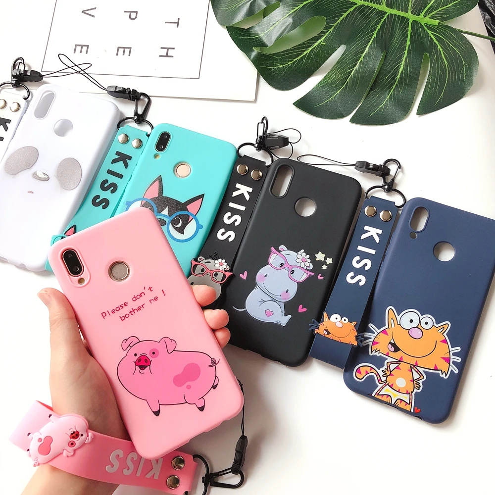 Чехол для Redmi Note 7, Funda, Xiaomi Redm Note 5, 6, 7 Pro, чехол, S2, Kawaii, ремешок, силиконовый, для etui, Xiaomi Mi A2 Lite, чехол