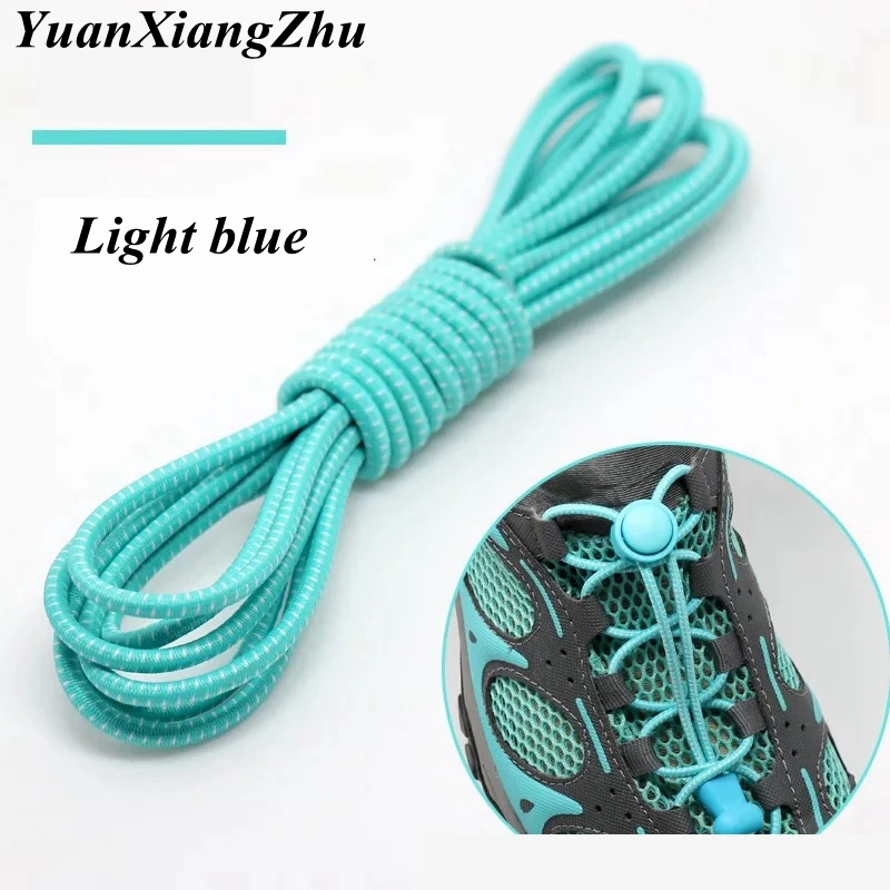 1Pair Stretching Lock lace 23 Colors No Tie Locking Shoe Laces Elastic Sneaker Shoelaces Shoestrings Running/Jogging/Triathlon