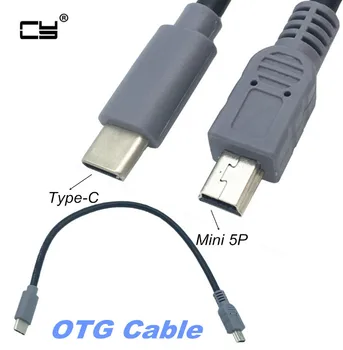 

USB3.1 Host OTG Type C Male to mini USB Type B Male Adapter Cable For Mobile Hard Camera for Macbook & Google Chromebook 0.5m 1m