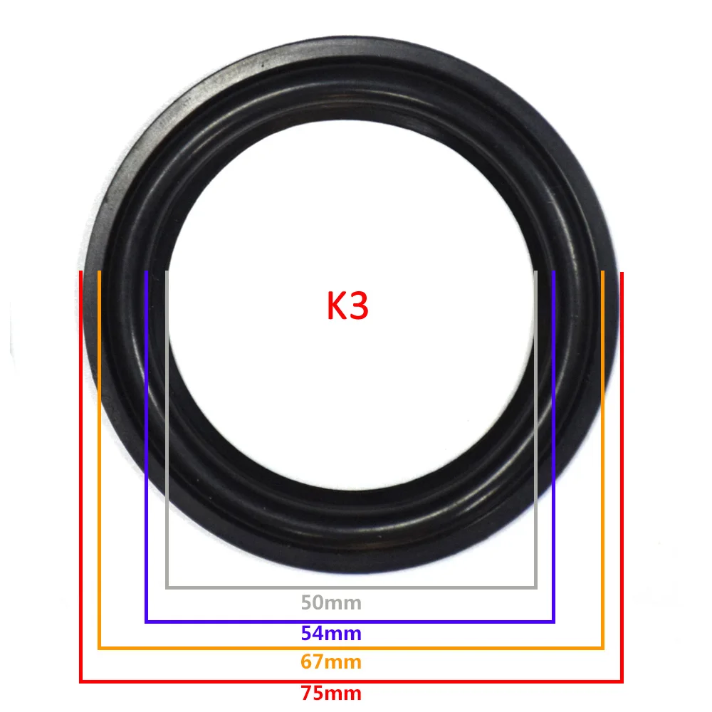 3-дюймовый Динамик резиновый уплотнитель кромки НЧ-динамик для ремонта с подворачивающимся краем сабвуфер кольцо DIY Repair аксессуары Динамик подвеска - Цвет: K3