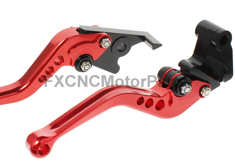 Red CNC Shorty Brake & Clutch Levers Set For Suzuki GSXR 600 750 2004