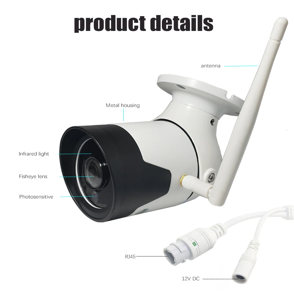 Jvtsmart наружная беспроводная Wifi панорамная камера видеонаблюдения 1080P 360 градусов