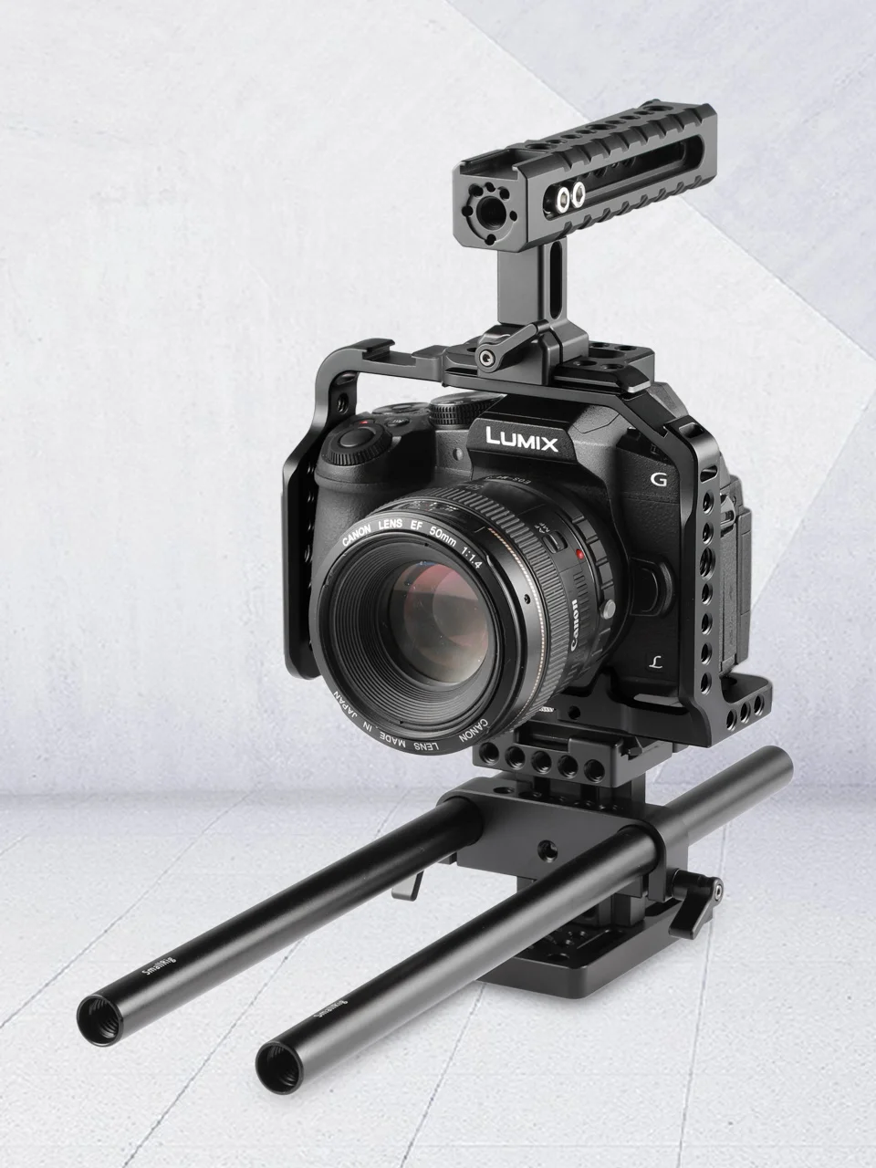 Клетка SmallRig для Panasonic Lumix DMC-G85/G80 многофункциональная клетка с верхней и боковой рельсами NATO и двумя холодными башмаками-1950