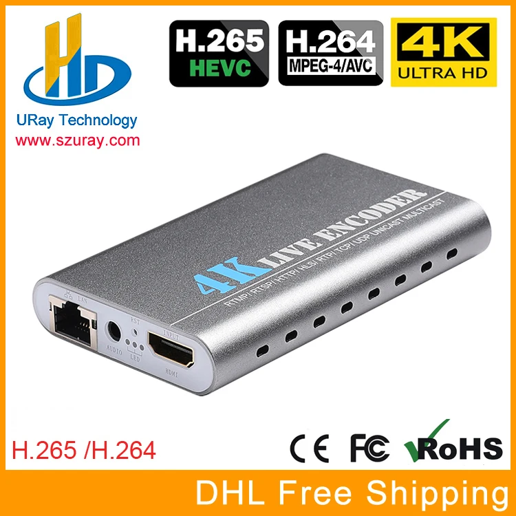 

URay 4K Ultra HD HEVC H.265 H.264 HDMI + MIC To IP Video Encoder IPTV Encoder H 265 H 264 Server Support RTSP HTTP UDP HLS RTMP