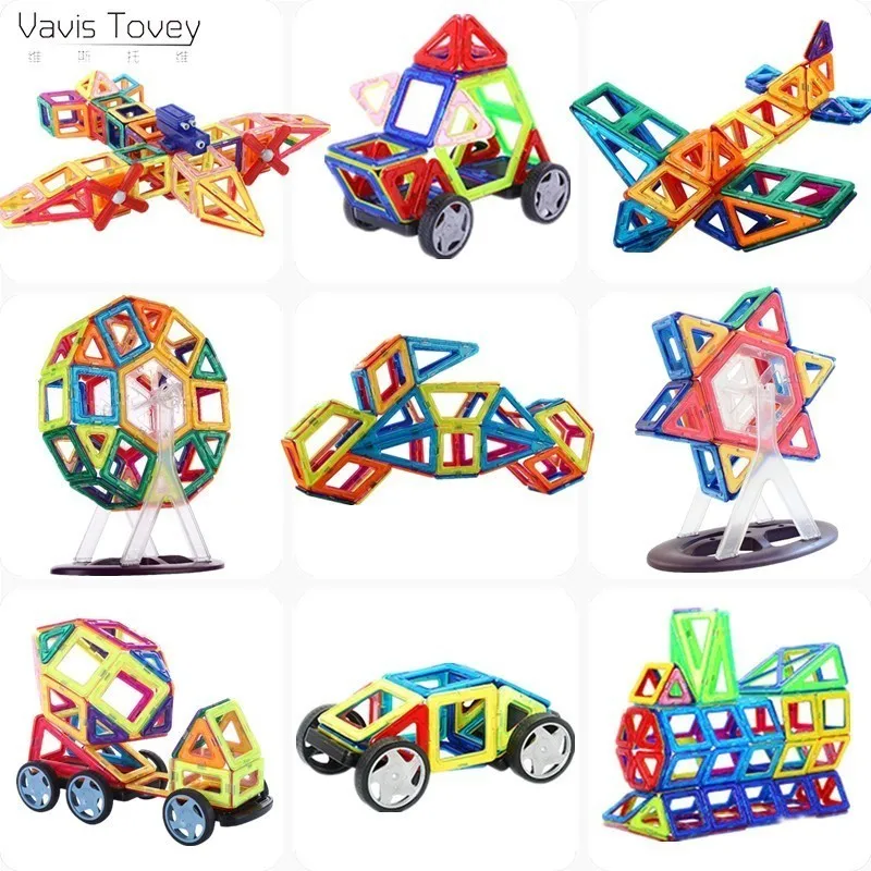 Vavis Tovey Magnetic Building Blocks 111PCS 3D Educational DIY Mini kits Magnet Designer Constructor Accessory Toys kids Gift | Игрушки и