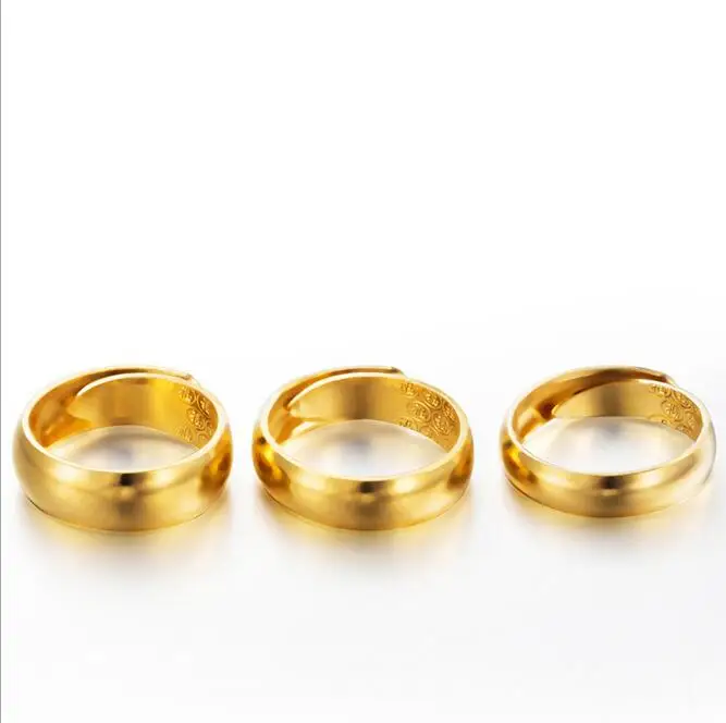Продвижение 24 К Золотое кольцо Обручальные кольца для мужчин женщин Вольфрам пара ювелирных изделий оптом