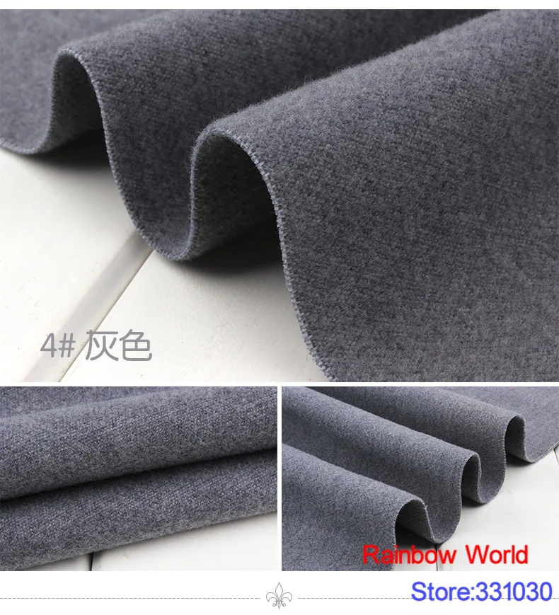 Image 4# grey 1 meter double brushed middle thick cloth fabric for DIY colthes dress overcoat material
