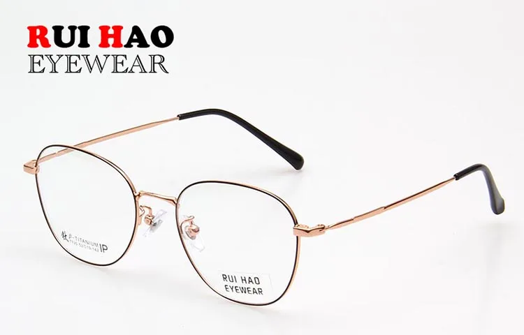Титановые очки, женские оптические очки, оправа для мужчин, супер светильник, полный дизайн, очки унисекс, очки Rui Hao, Брендовые очки