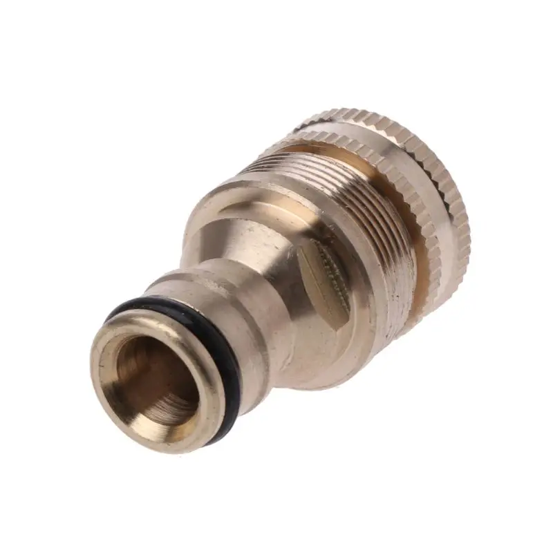 

Brass Garden Hose Tap Connector Quick Hose Adapter 2-in-1 Female Threaded Faucet Nozzle