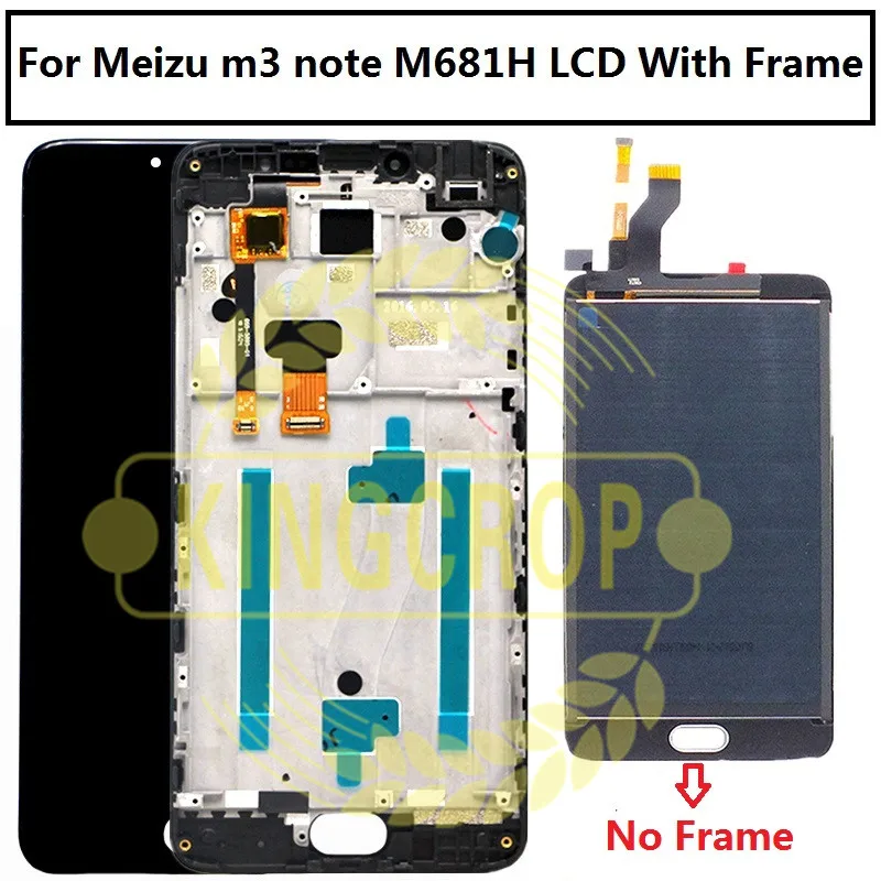 Meizu m3 ملاحظة شاشة الكريستال السائل محول الأرقام اللمس قطع غيار الشاشة الهاتف المحمول 5.5 \