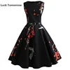 Vintage Dresses Pineapple Print Summer Dress for Women 50s 60s Floral Sleeveless Party Vestidos Elegant Large Swing Dress Belt ► Photo 3/6