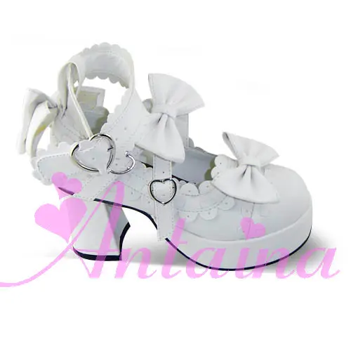 

Princess sweet lolita gothic cos shoes custom Hot-selling big bow lolita princess shoes an5128 PU feather