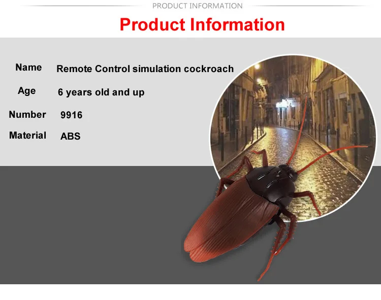 Высокое моделирование животных дистанционного управления тараканов хитрые игрушки дистанционного управления игрушки для подарка FSWOB