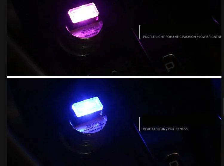 USB LED mini Wireless Car Interior Lighting Kit car styling interior decoration Atmosphere light white blue pink (5)