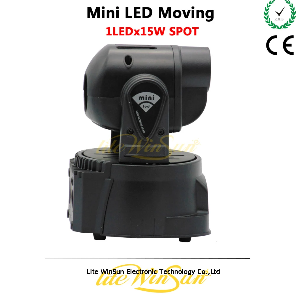 15W RGB Spot Moving Head Mini Light 9Gobos with Focus Bar DJ disco light alibaba