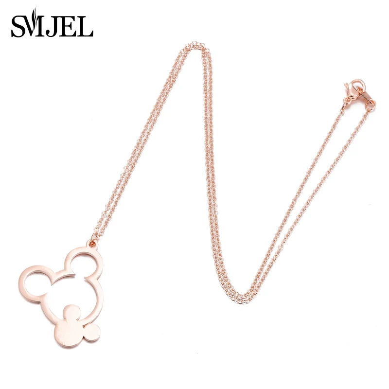 SMJEL Mini Animal Earing Mickey Earrings for Women Bijoux New Kids Earring Small Ear Studs Pendientes Cartoon Jewelry oorbellen