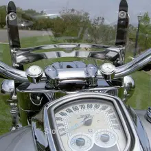 7/"-1" мотоциклетные часы водонепроницаемые часы на руль и термометр комбо белые циферблаты Для Cruiser Bobber Chopper на заказ