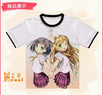 

Anime The "HENTAI" prince and the stony cat Cosplay student short-sleeved round neck men and women summer T-shirt