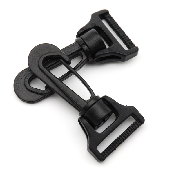 40pcs C-606 Black 25mm 1inch Plastic Spring Snap Clip Hooks