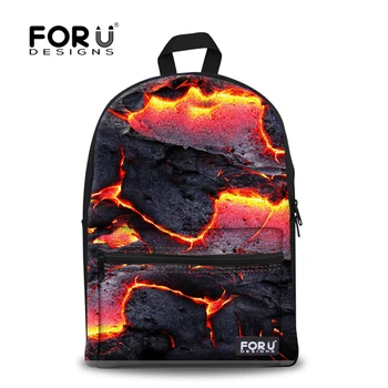 

FORUDESIGNS New Designer Children School Bags Cool Canvas High Student Boys Schoolbag 3D Eye Print Kids Bookbag