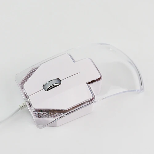 Sovawin мини прозрачная цветная дышащая светодиодная оптическая USB Проводная Подсветка мыши 1200 dpi для компьютера ПК ноутбука рабочего стола - Цвет: White