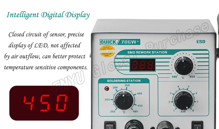 gas welding machine Quick 706W+ Digital Display Anti-static and Constant Temperature Lead-free Soldering Iron Dismantling and Welding Platform lincoln electric ac 225 arc welder