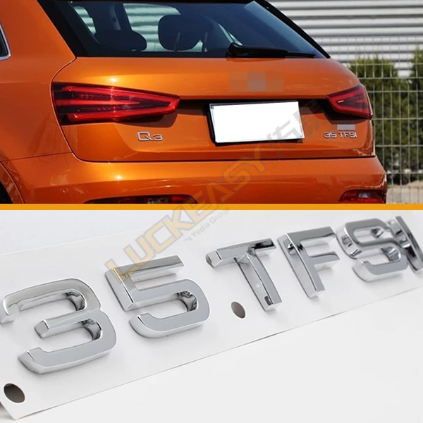 Эмблемы 35 TFSI для AUDI q3 Новинка 2017 автомобилей хромированный эмблема значок